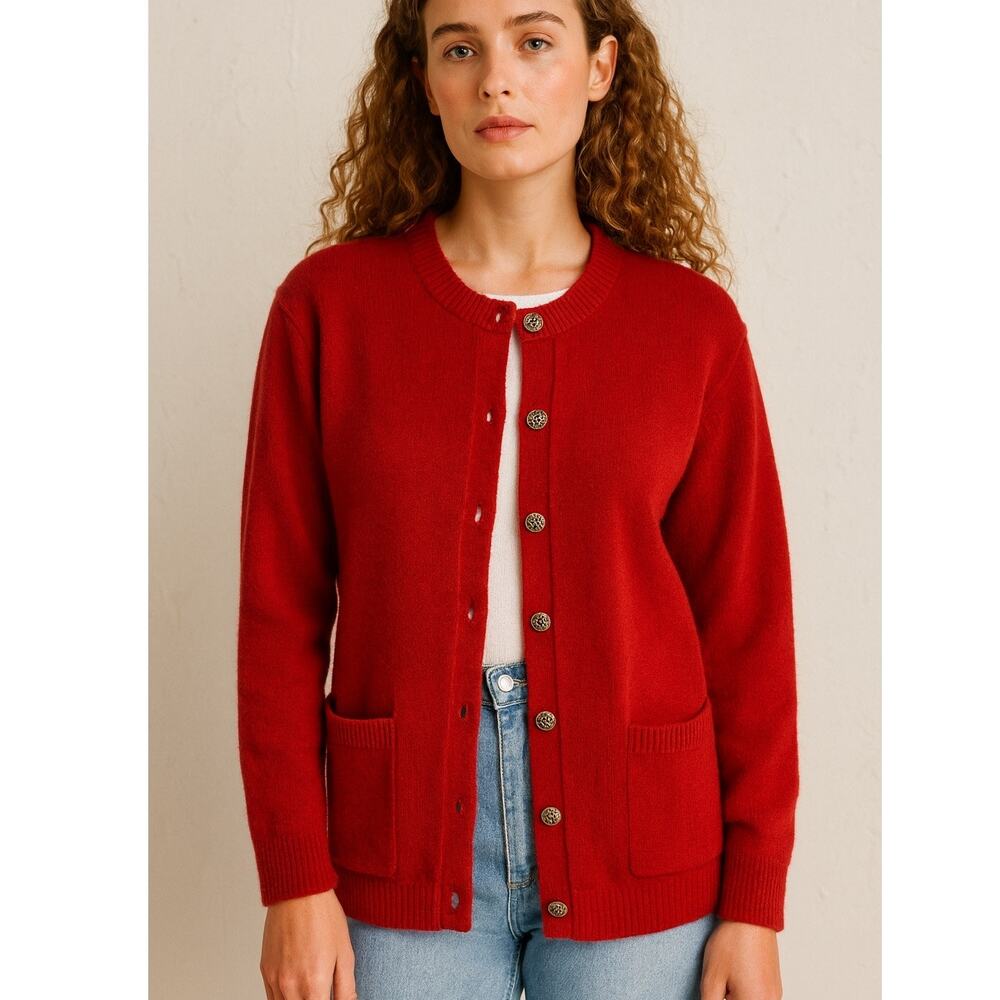 Vintage 90s Laura Ashley Wool Cardigan Sweater